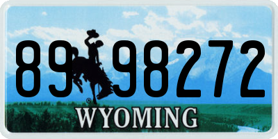 WY license plate 8998272