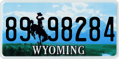 WY license plate 8998284
