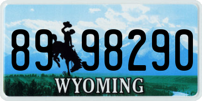 WY license plate 8998290