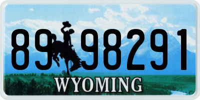 WY license plate 8998291