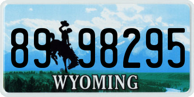 WY license plate 8998295