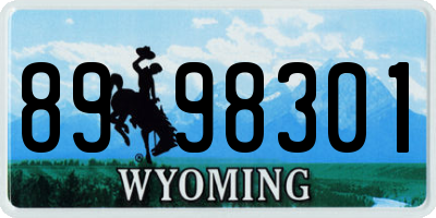 WY license plate 8998301