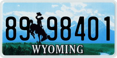 WY license plate 8998401
