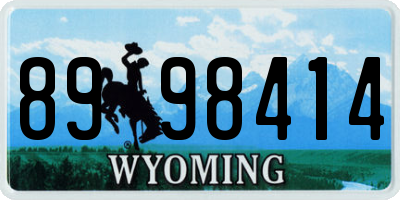 WY license plate 8998414