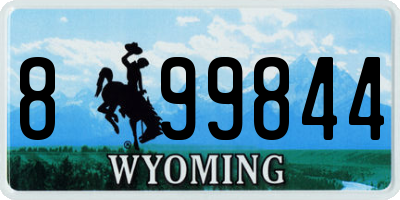 WY license plate 899844