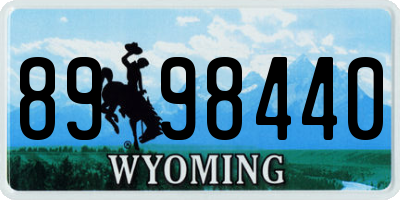 WY license plate 8998440