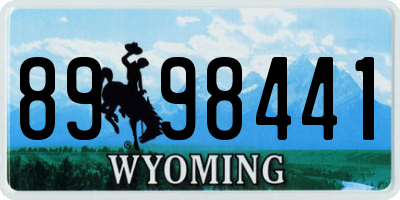 WY license plate 8998441