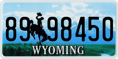 WY license plate 8998450