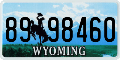 WY license plate 8998460
