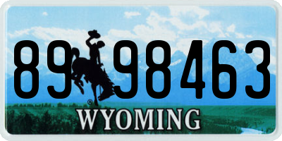 WY license plate 8998463