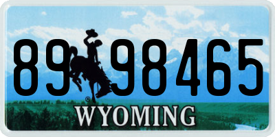 WY license plate 8998465