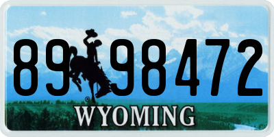 WY license plate 8998472