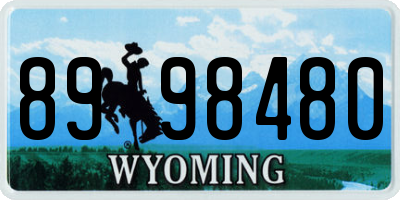 WY license plate 8998480
