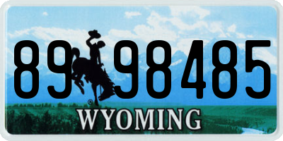 WY license plate 8998485