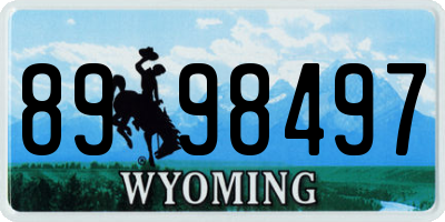 WY license plate 8998497