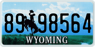WY license plate 8998564