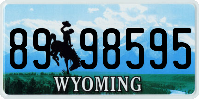 WY license plate 8998595