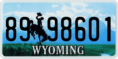 WY license plate 8998601