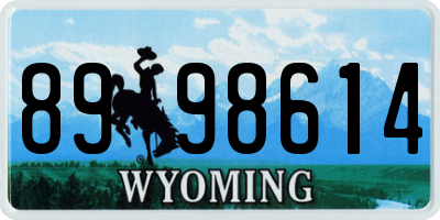 WY license plate 8998614