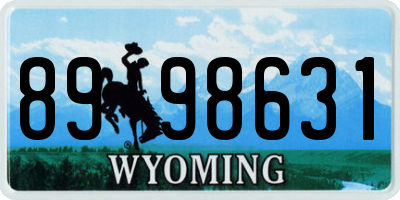 WY license plate 8998631