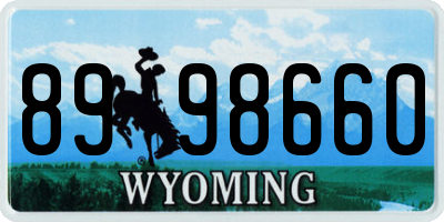 WY license plate 8998660