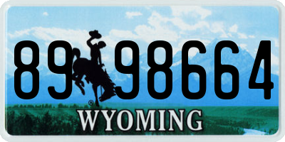 WY license plate 8998664