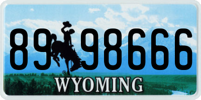 WY license plate 8998666