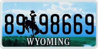 WY license plate 8998669
