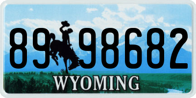 WY license plate 8998682