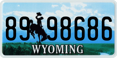 WY license plate 8998686