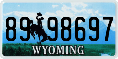 WY license plate 8998697