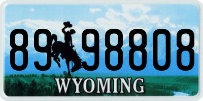 WY license plate 8998808