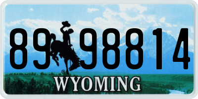 WY license plate 8998814