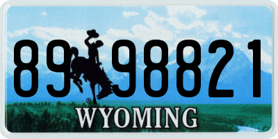 WY license plate 8998821