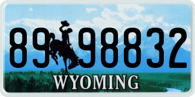 WY license plate 8998832