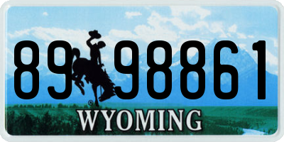 WY license plate 8998861