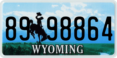 WY license plate 8998864