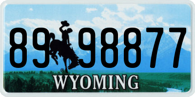 WY license plate 8998877