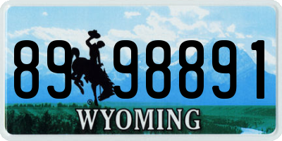 WY license plate 8998891