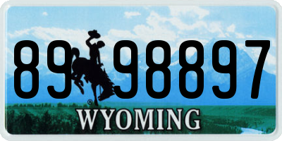 WY license plate 8998897