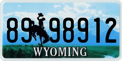 WY license plate 8998912