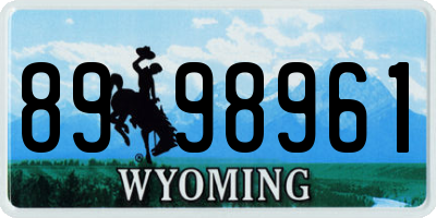WY license plate 8998961