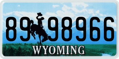 WY license plate 8998966