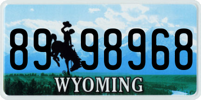 WY license plate 8998968