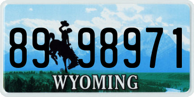 WY license plate 8998971