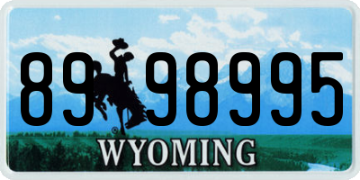 WY license plate 8998995