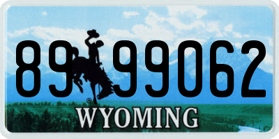 WY license plate 8999062