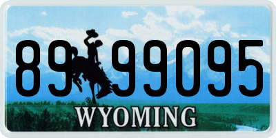 WY license plate 8999095