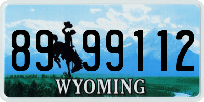 WY license plate 8999112