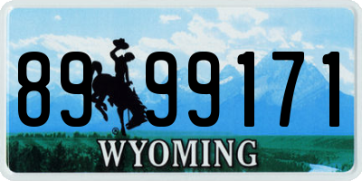 WY license plate 8999171
